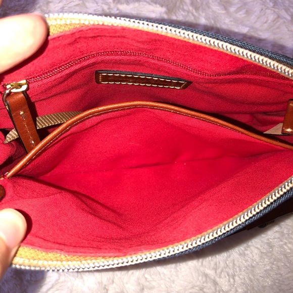 Dooney & Bourke Nylon Crossbody Pouchette with Leather Trim - Picture 4 of 8